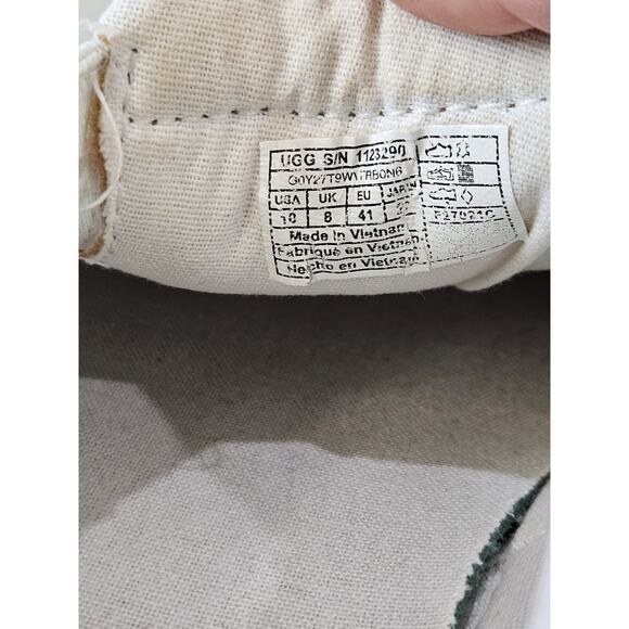 Ugg Marin Slip On Platform Size 10 Cream Canvas Shoes - Picture 11 of 13